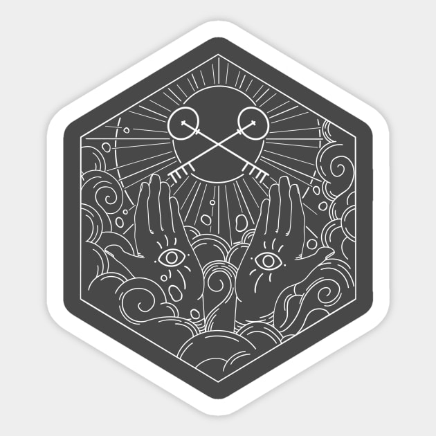 D&D Class Badge: Cleric Sticker by Fez Inkwright